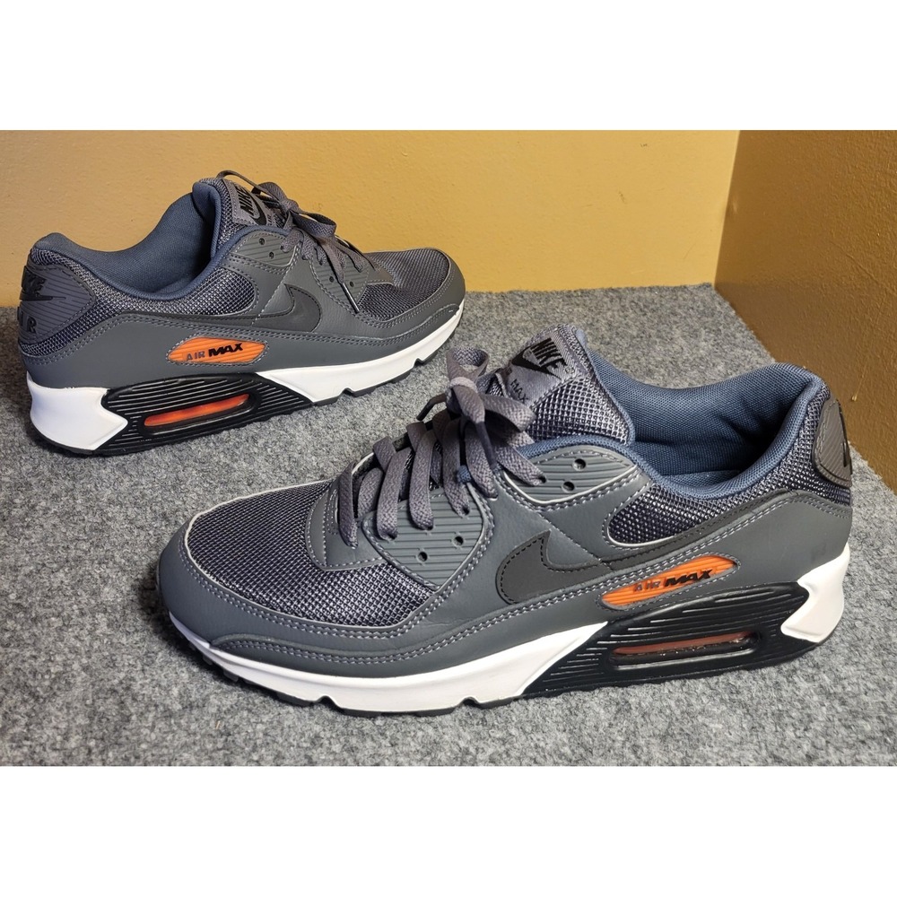 Nike Air Max 90 Iron Grey/Black/Total Orange (CW7481-001) Men's Size 11
